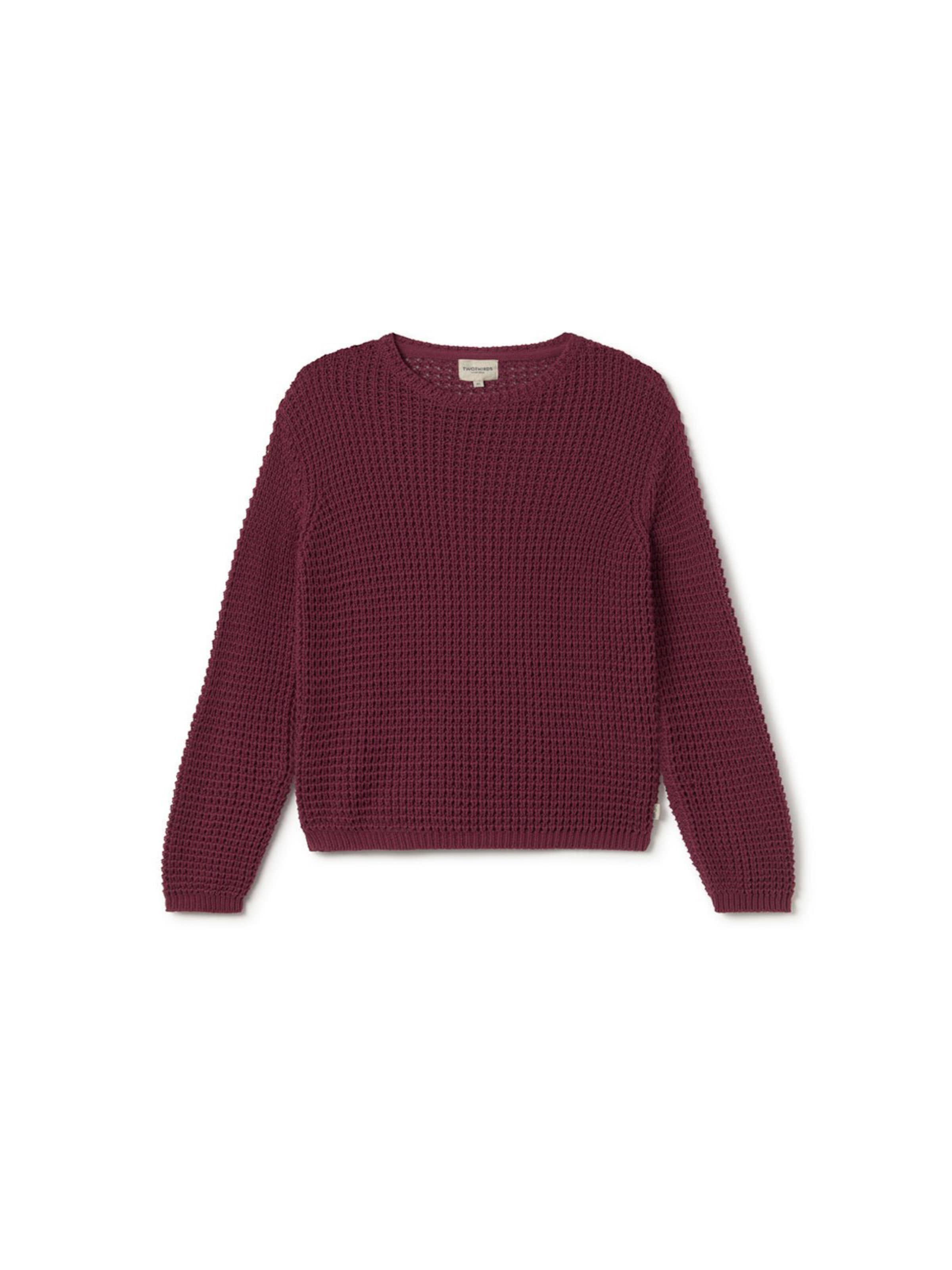 Twothirds Pullover 'Teresa - Dark Cranberry'‌‌‌‌‌‌‌‌‌ in Rot: Vorderseite