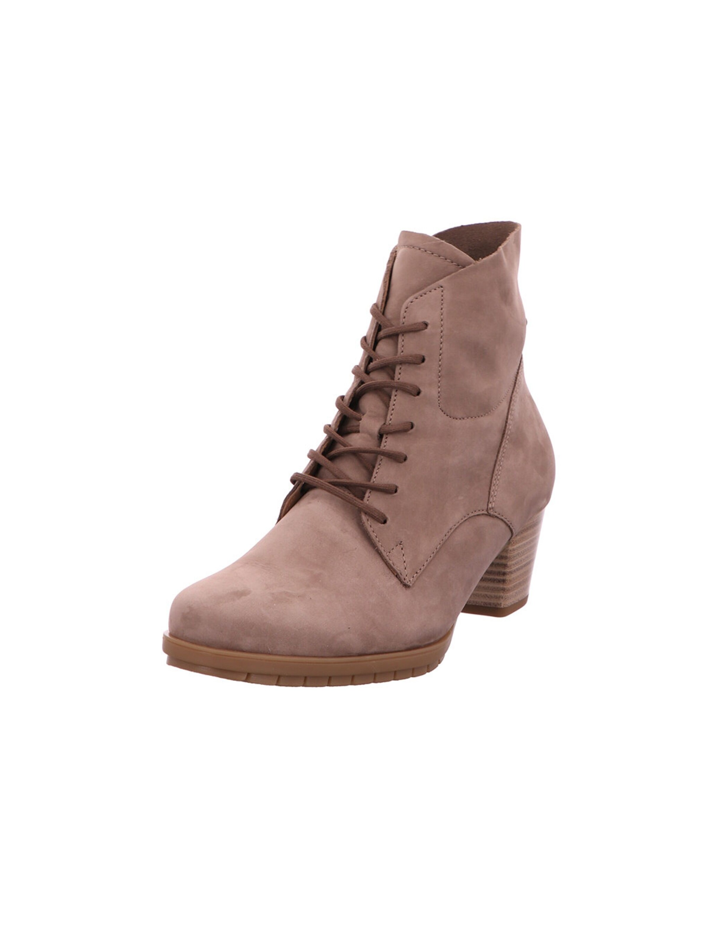 GABOR Lace-Up Ankle Boots in Beige: front