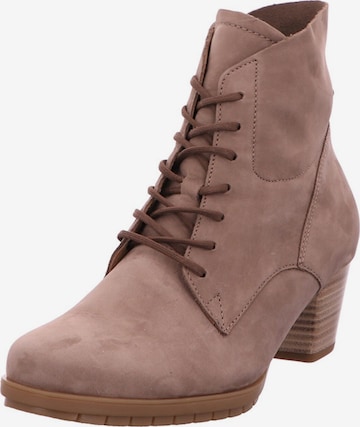 GABOR Lace-Up Ankle Boots in Beige: front