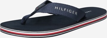 Tongs TOMMY HILFIGER en bleu : devant