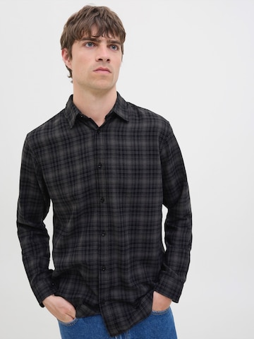 JJ Rebel Comfort fit Overhemd 'JREBJETT' in Zwart