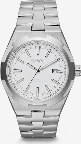 Montre à affichage analogique Olympic en argent : devant