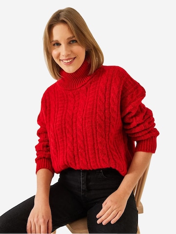 Bianco Lucci Sweter w kolorze czerwony: przód