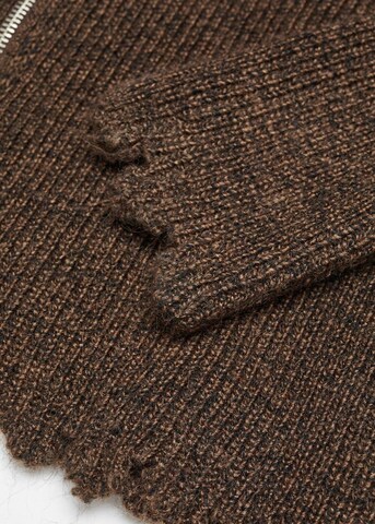 MANGO Knit Cardigan 'Aranya' in Brown