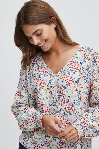 Fransa - Blusa 'Flowy' en blanco