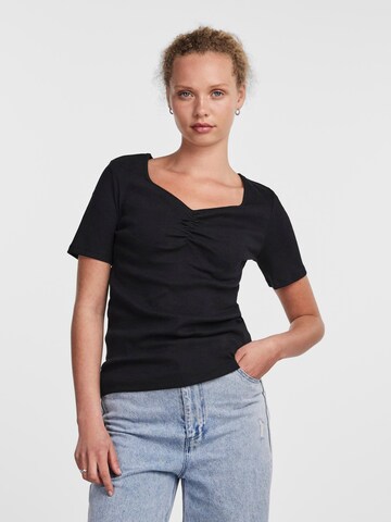 PIECES T-shirt 'TANIA' i svart: framsida