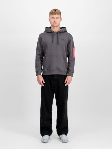ALPHA INDUSTRIES Sweatshirt 'Backprint'‌‌‌‌‌ in Grau: Vorderseite