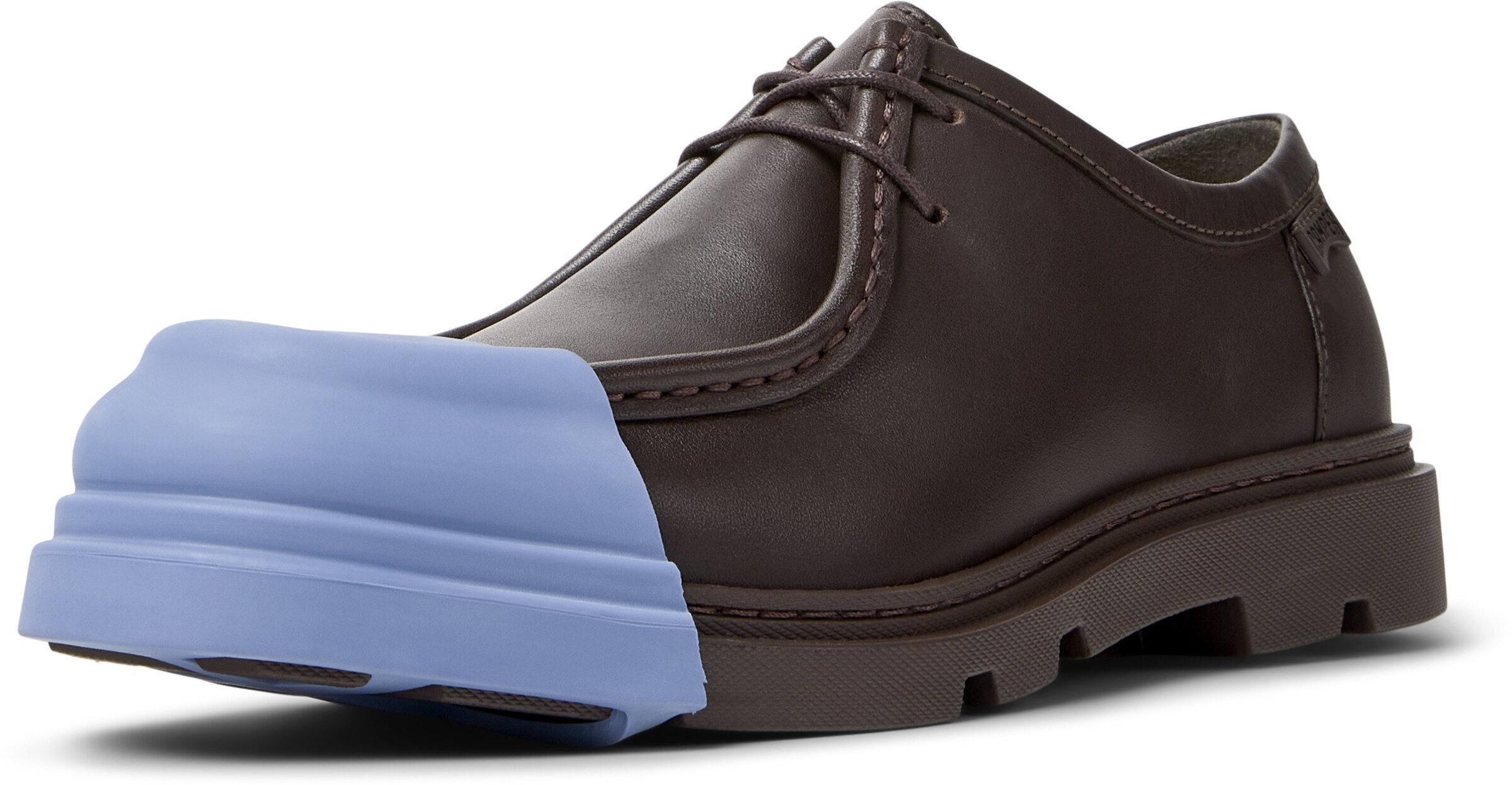 CAMPER - Sapato com atacadores 'Junction' em castanho: frente