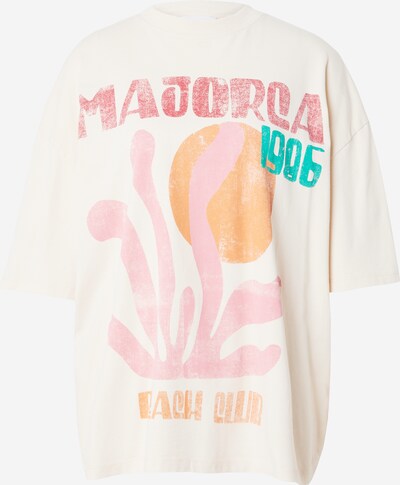 TOPSHOP T-Shirt 'Majorca' in orange / koralle / pink / wollweiß, Produktansicht