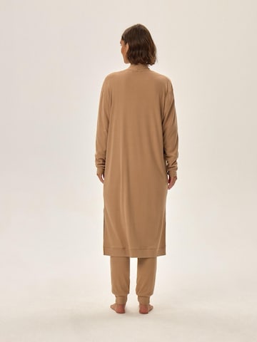 ESOTIQ - Albornoz corto 'Jersey-Hausmantel lang mit offener Front und Taschen Joyland S' en beige