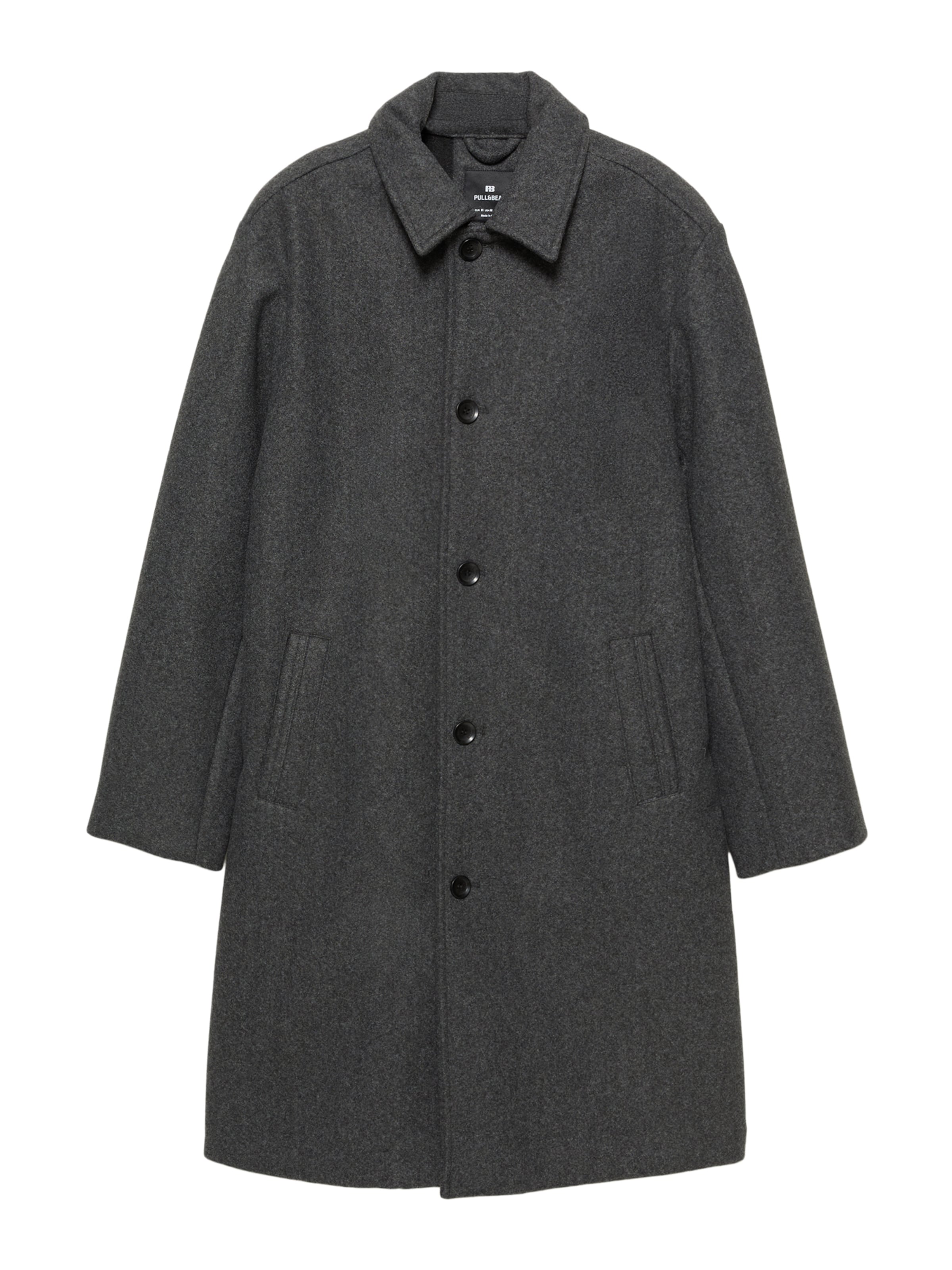 Pull&Bear Преходно палто в сиво: отпред