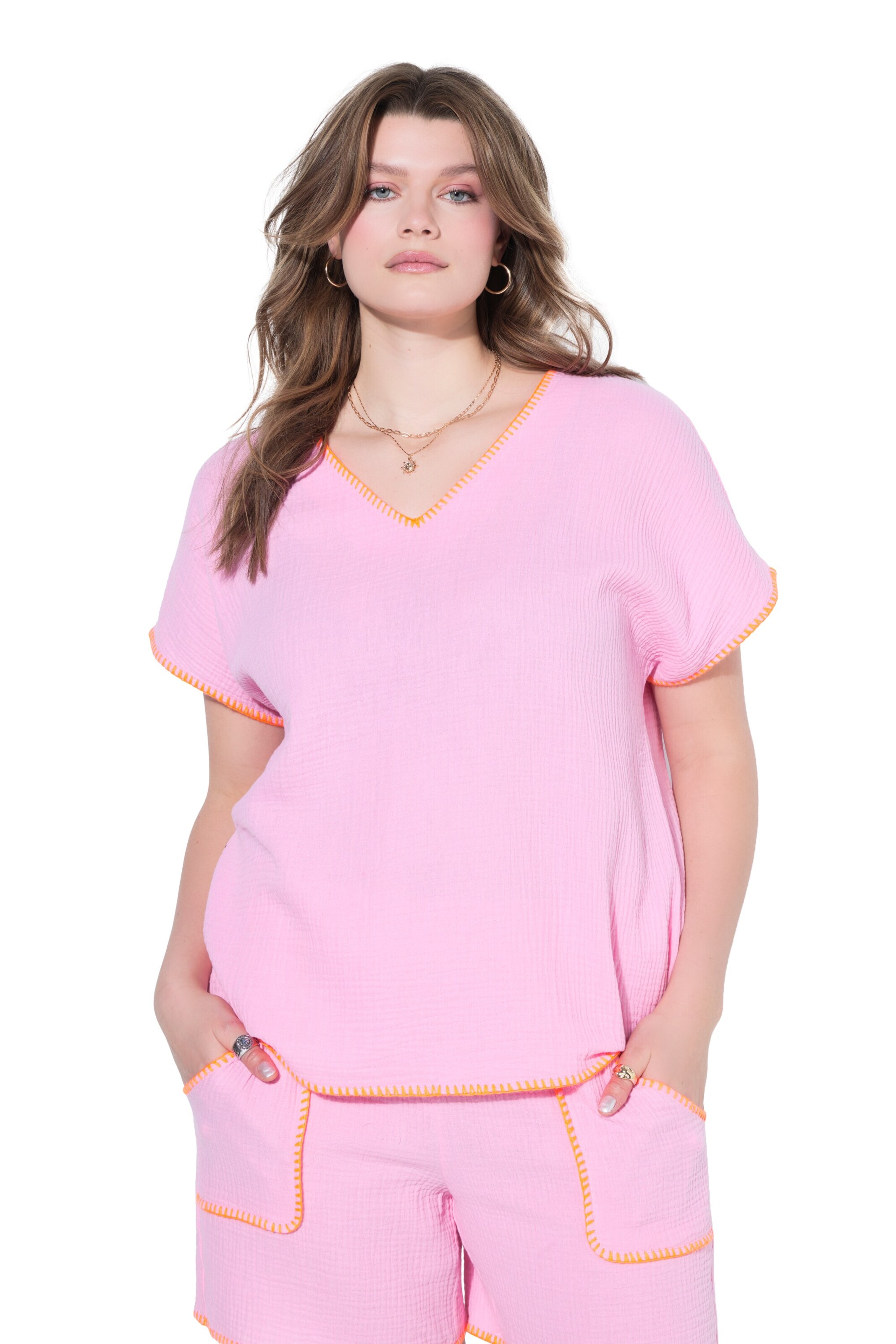 Studio Untold Bluse in Pink: Vorderseite