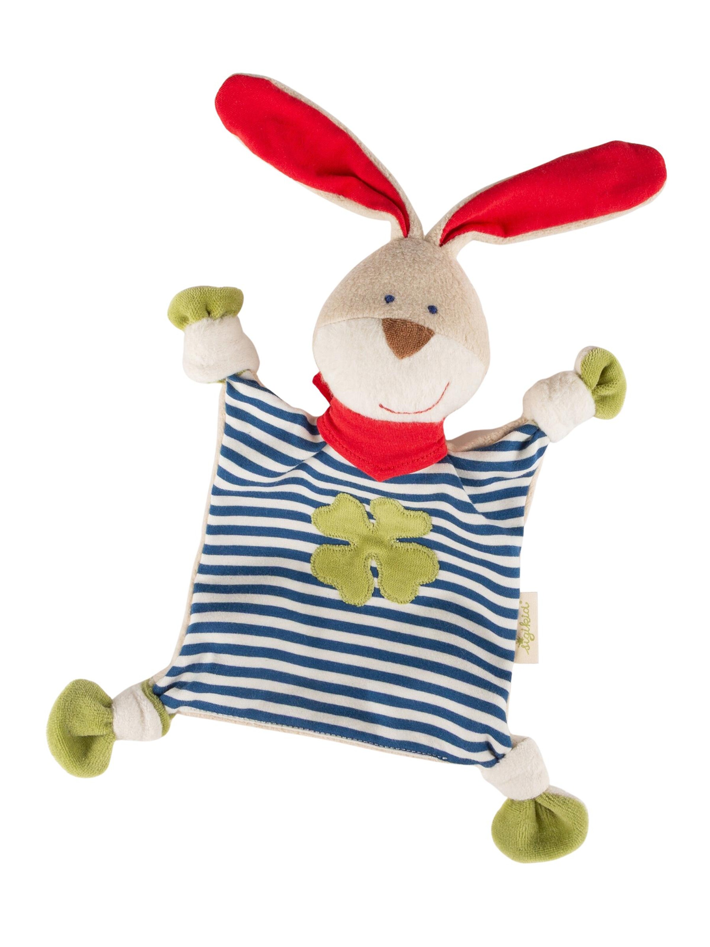 SIGIKID Kuscheltiere 'Schnuffeltuch Natural Stripes Green Collection'‌‌ in Blau: Vorderseite