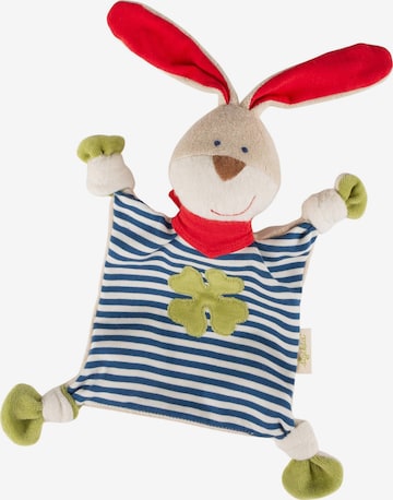SIGIKID Kuscheltiere 'Schnuffeltuch Natural Stripes Green Collection' in Blau: Vorderseite