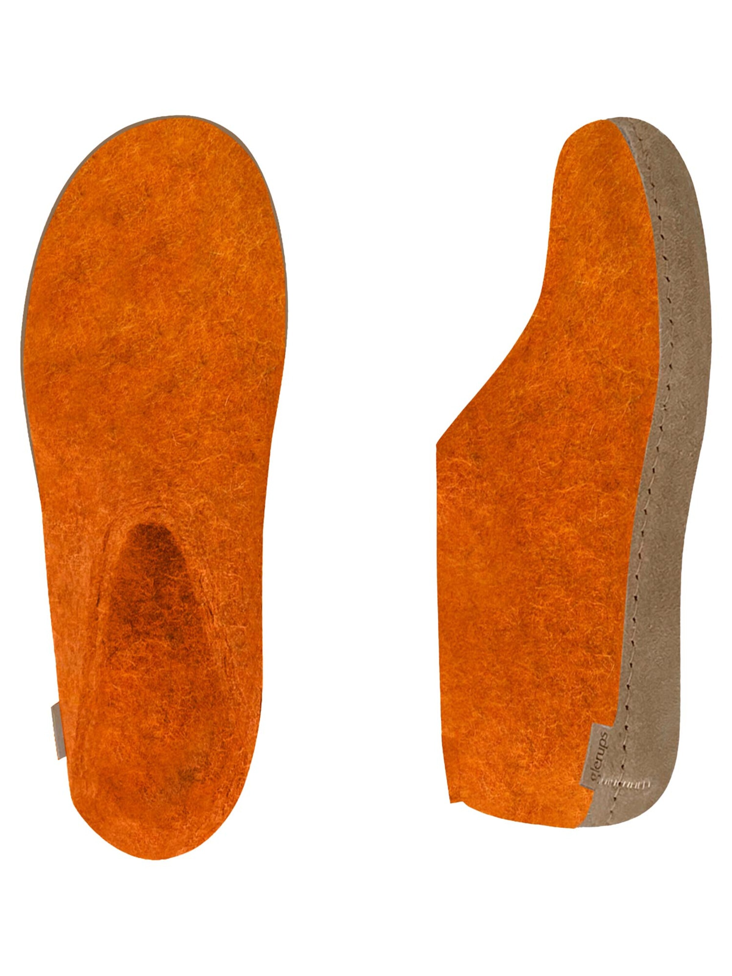 Glerups Slipper 'Ledersohle' in Orange