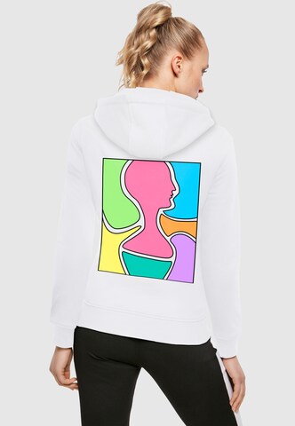 Merchcode Sweatshirt 'Artistic Minds' in Weiß: Vorderseite