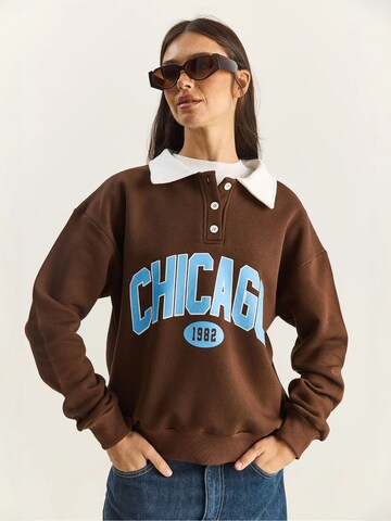 Felpa di Bianco Lucci in marrone