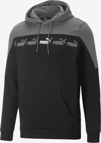 PUMA Athletic Sweatshirt in Black: front