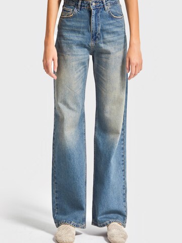 IT'S BASIC Regular Jeans 'Straight Mid Rise Jeans' in Blauw