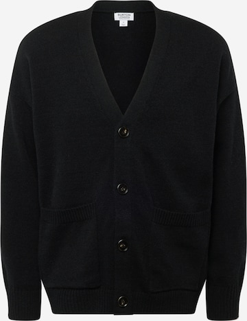 BURTON MENSWEAR LONDON Knit cardigan in Black: front
