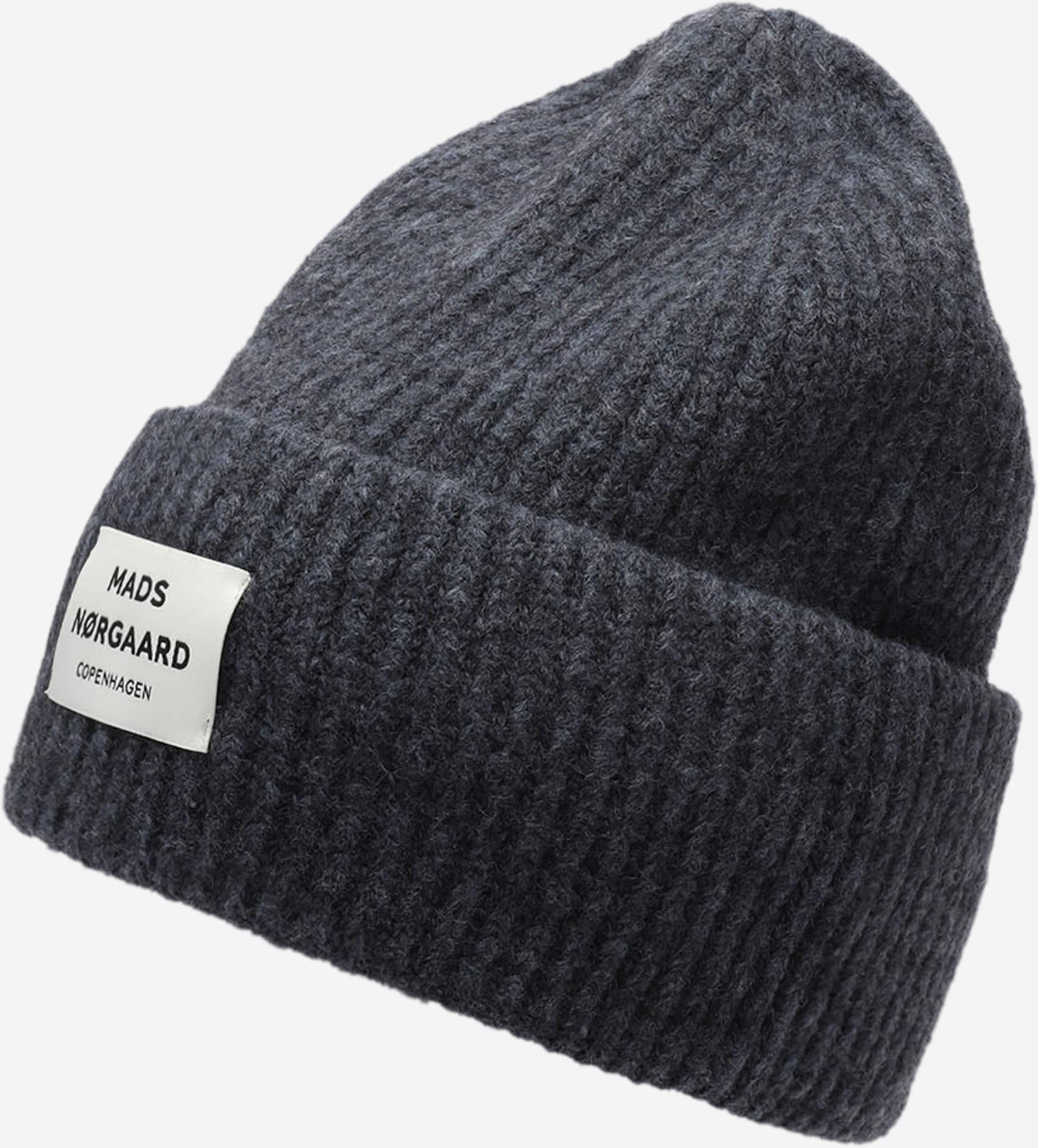 MADS NORGAARD COPENHAGEN Beanie 'Tosca Anju' in Dark Grey | ABOUT YOU