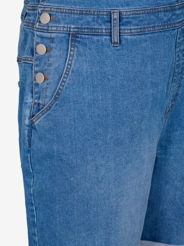 regular Jeans con pettorina 'JEVLIA' di Zizzi in blu