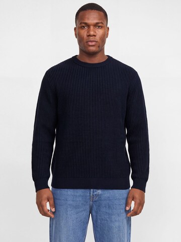 Jack & Jones Plus Tröja 'JJSage' i blå: framsida