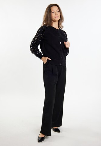 usha BLACK LABEL Knit Cardigan in Black