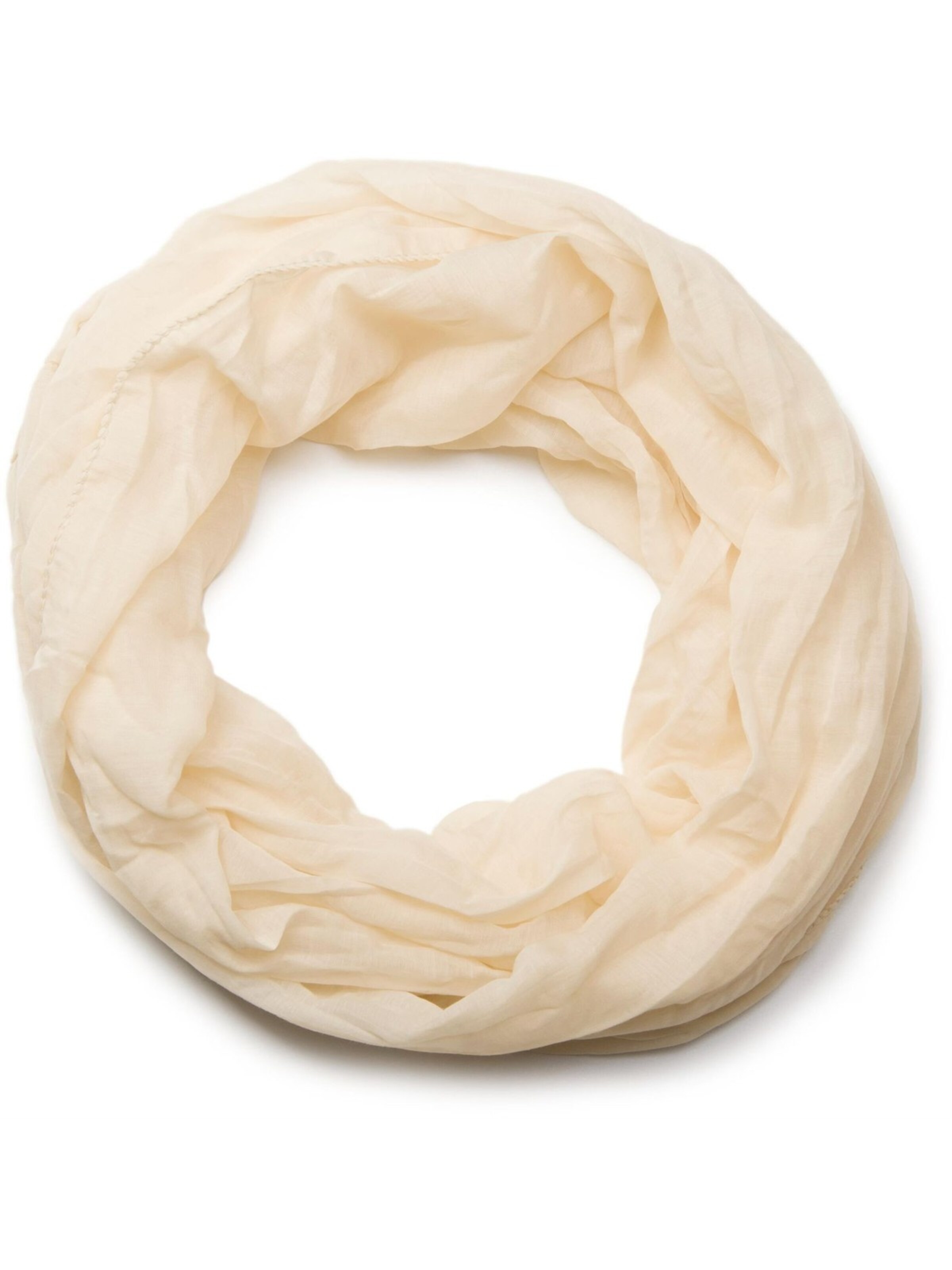 styleBREAKER Schlauchschal 'Seidiger unifarbener Loop'‌‌‌‌‌‌ in Beige: Vorderseite