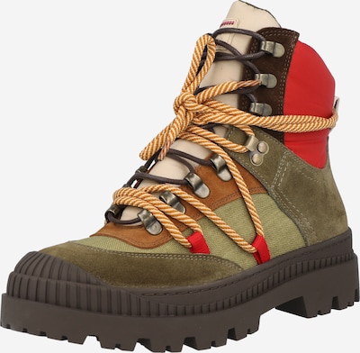 SCOTCH & SODA Lace-Up Ankle Boots 'CONNI' in Brown / Khaki / Olive / Red, Item view