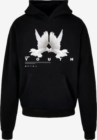 Lost Youth Sweatshirt 'Dove' in Zwart: voorkant