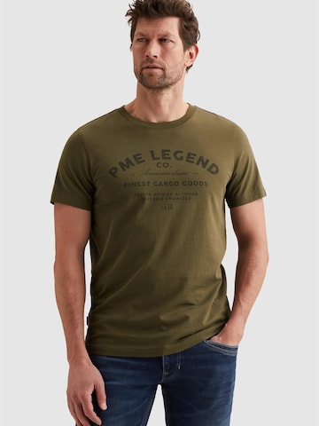 PME Legend T-shirt 'T-shirt in jersey with artwork' i grön: framsida