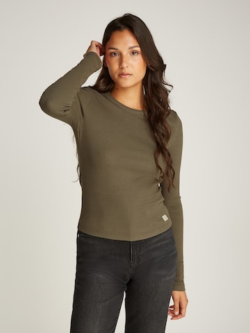 T-shirt Calvin Klein Jeans en vert : devant