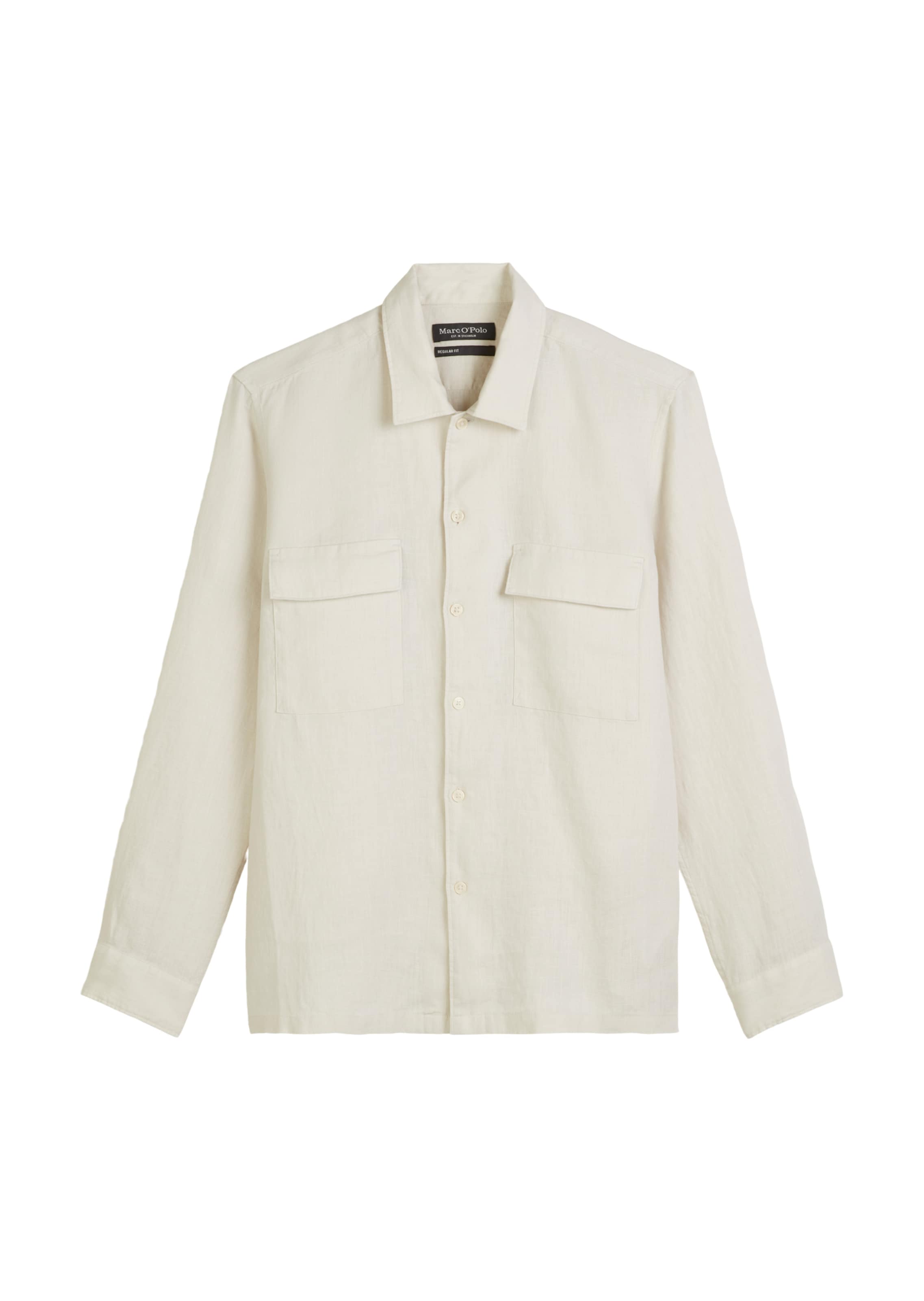 Marc O'Polo Regular fit Button Up Shirt in Beige: front