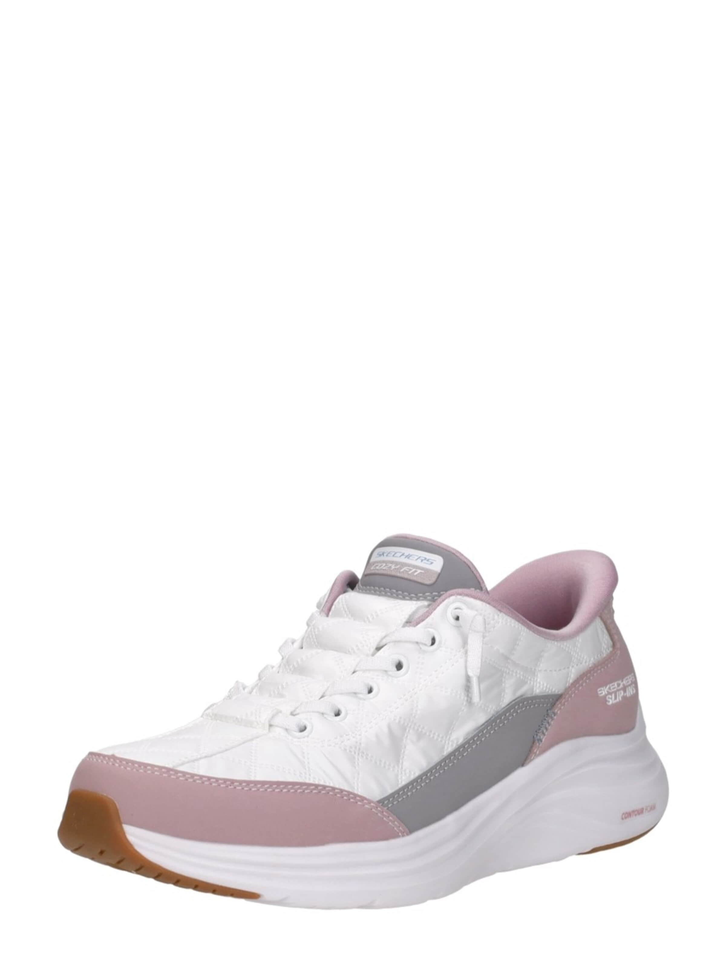 Baskets basses 'Slip-Ins: Cozy Fit Knotted Bungee' SKECHERS en blanc