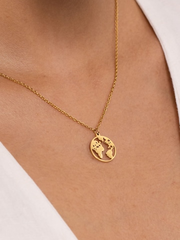 PURELEI Necklace 'World Map' in Gold