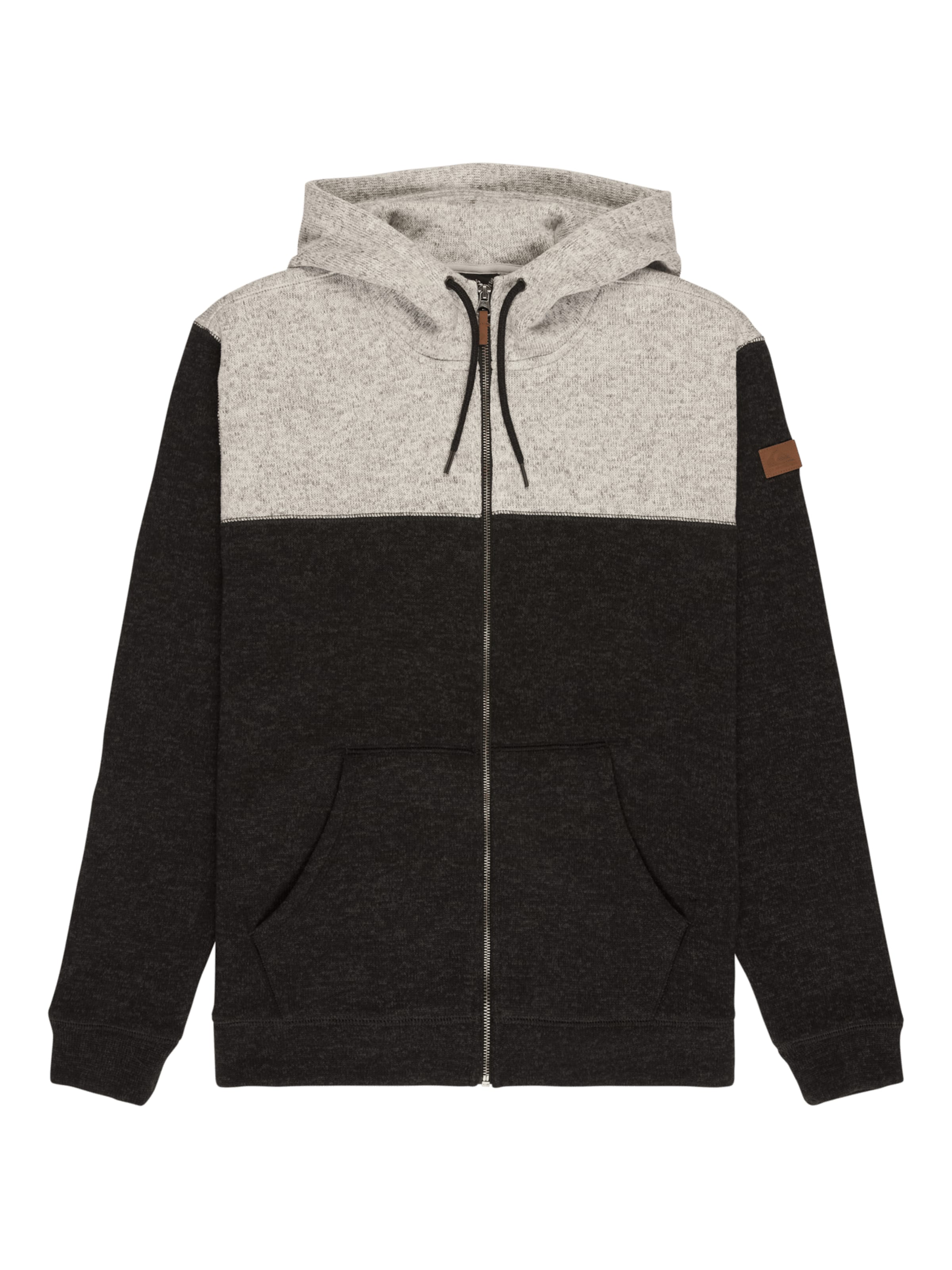 QUIKSILVER Zip-Up Hoodie 'Keller' in Black: front