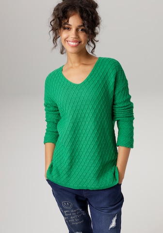 Aniston CASUAL Sweater in Green: front