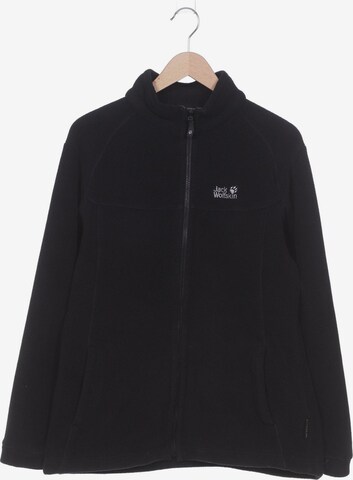 JACK WOLFSKIN Sweatshirt & Zip-Up Hoodie in XXL in Black: front