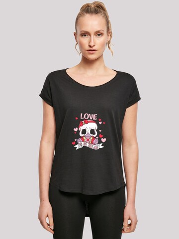 T-shirt 'Anti Valentinstag Love Is In The Air' F4NT4STIC en noir : devant