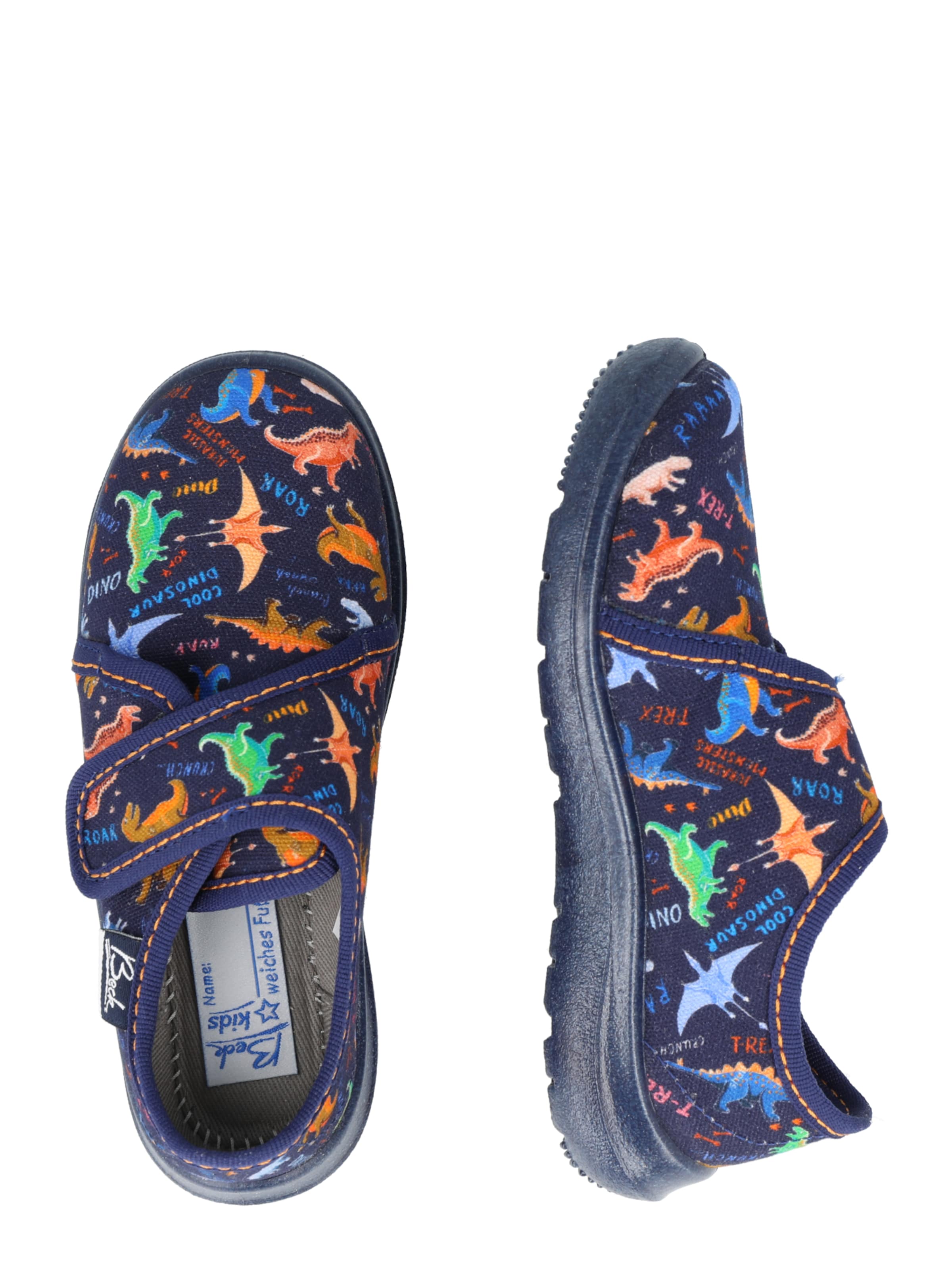 BECK Papuče 'Dinosaurier' - Modrá