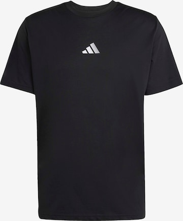 juoda ADIDAS PERFORMANCE Sportiniai marškinėliai: priekis