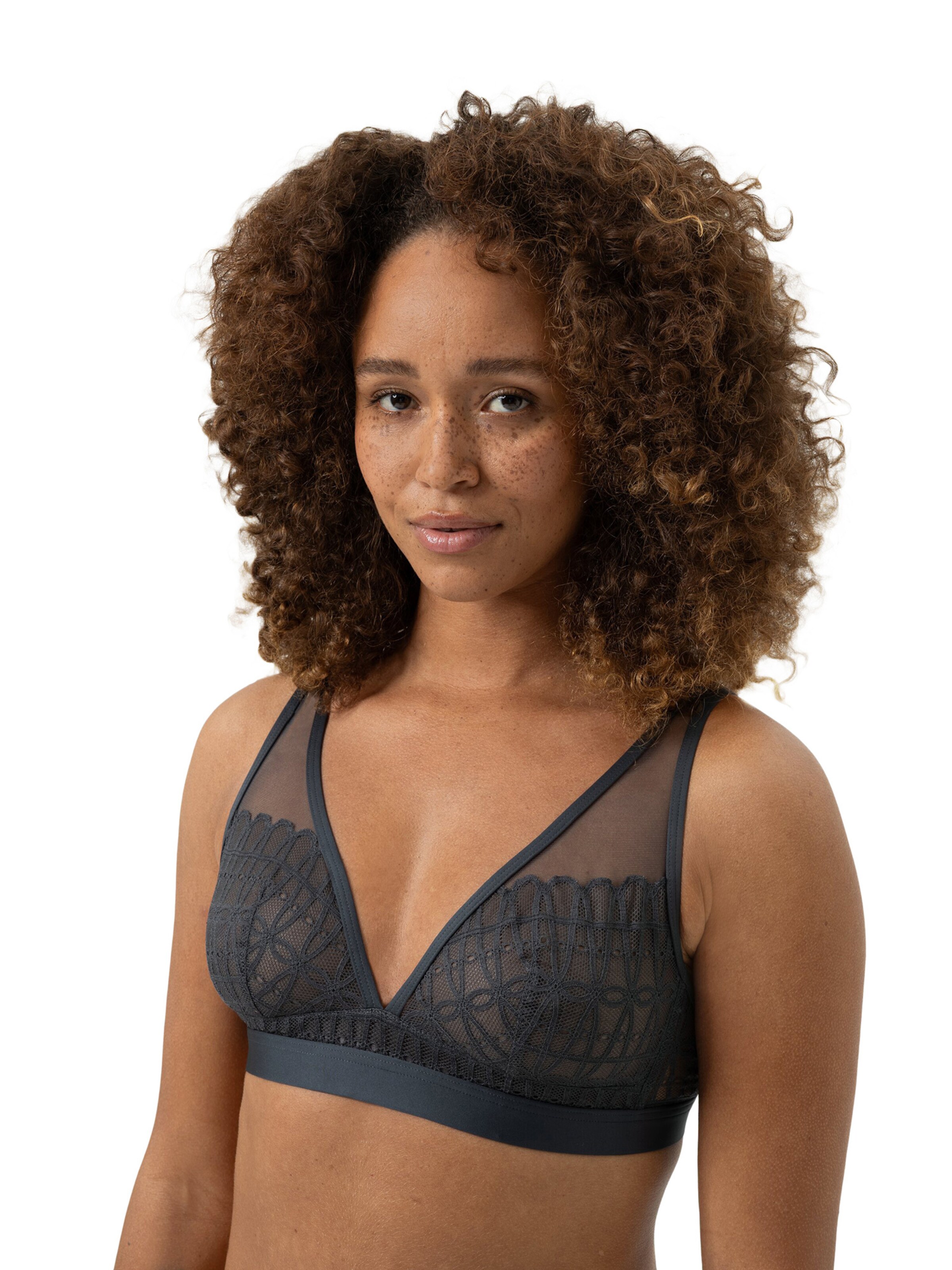 Mey Triangle Bra 'Poetry Temptation' in Grey