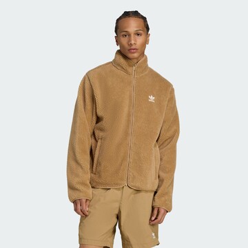 Giacca di pile 'Trefoil Essentials' di ADIDAS ORIGINALS in marrone: frontale
