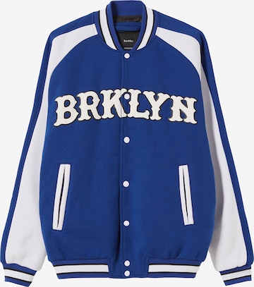 Bershka Between-Season Jacket in Blue: front