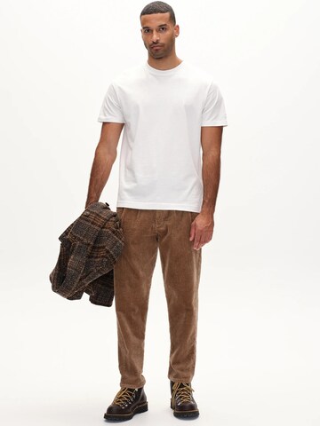 GABBA regular Bukser med lægfolder 'Firenze' i beige