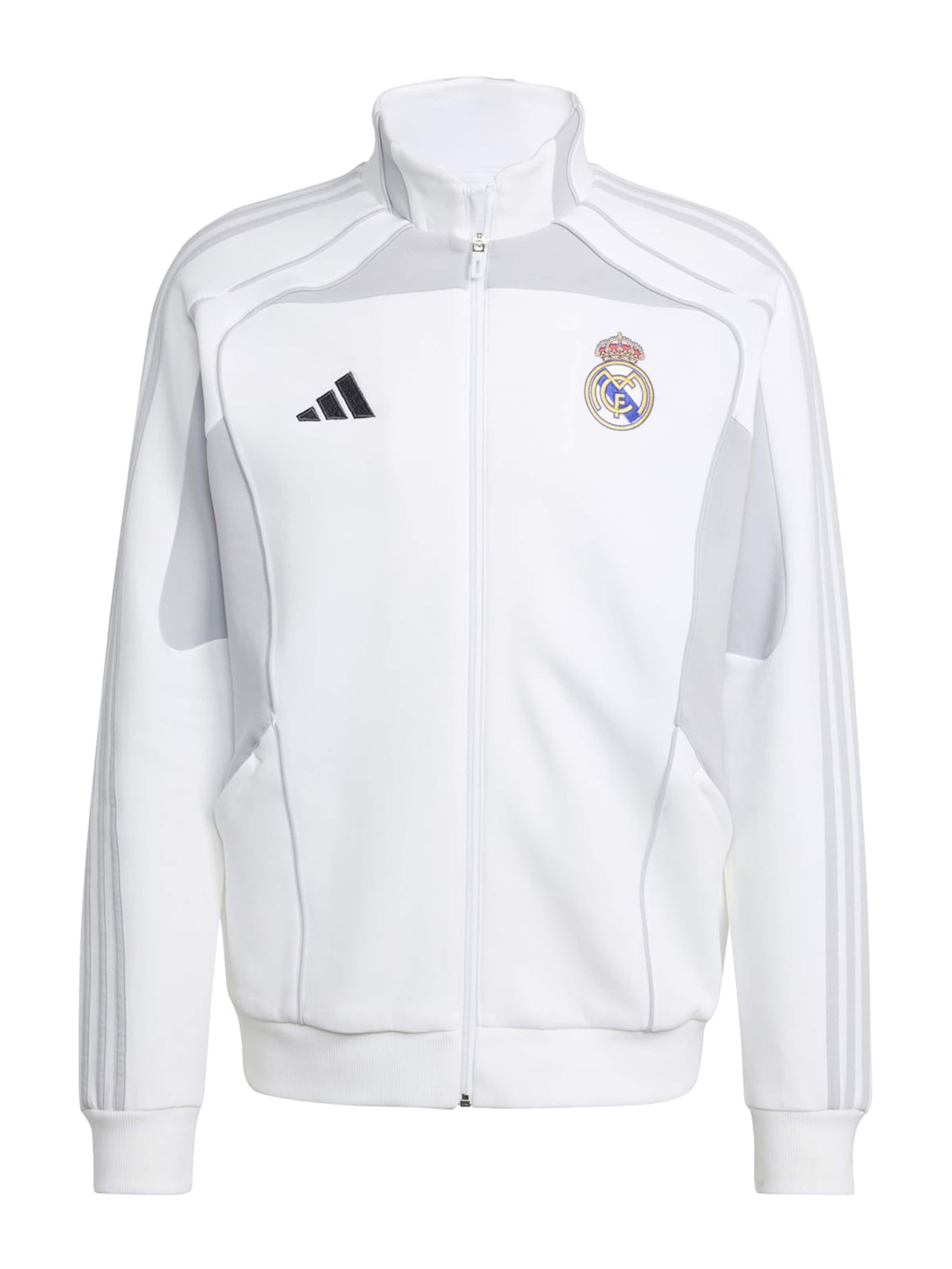 ADIDAS PERFORMANCE Sportsweatjacke 'Real  Madrid' in Weiß: Vorderseite