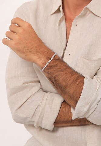 KUZZOI Armband 'Tennisarmband' in Zilver: voorkant