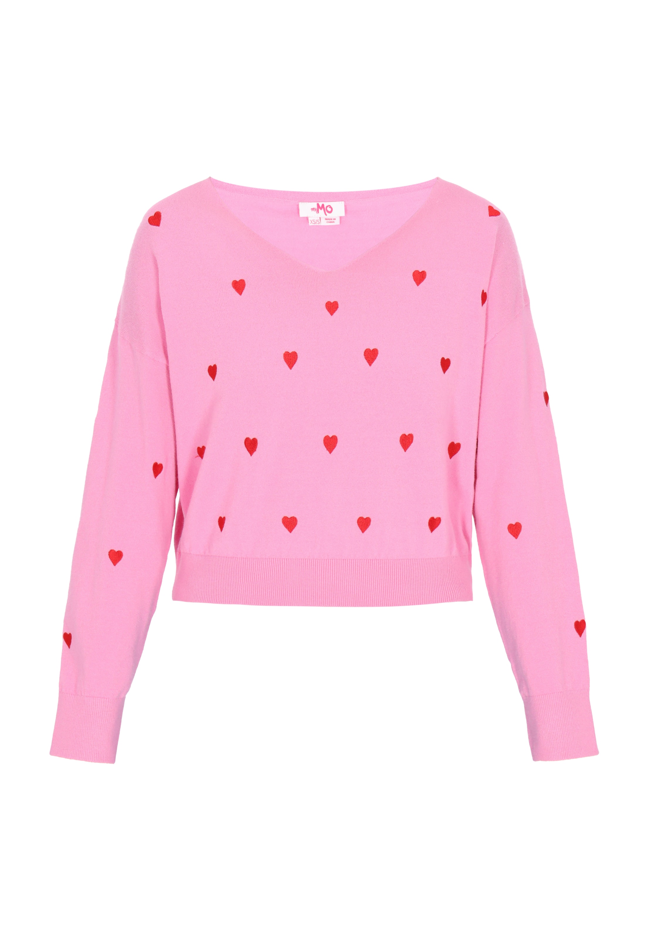 MYMO Πουλόβερ 'Comfy' σε ροζ: μπροστά