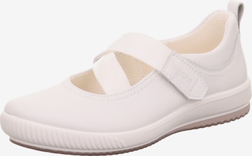 Legero Ballet Flats with Strap in White: front